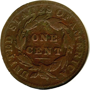 image for: 1832 1c DGS F15 (Medium Letters, N-1, Cleaned, Damaged)