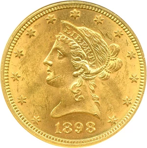 image for: 1898 $10 DGS AU58