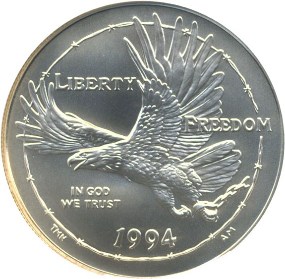 image for: 1994-W $1 Prisoner of War NGC MS70 