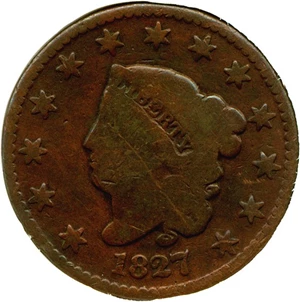 image for: 1827 1c N-1 DGS G4 (Cleaned, Scratched)