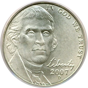 image for: 2007-D 5c Satin Finish PCGS MS68 FS
