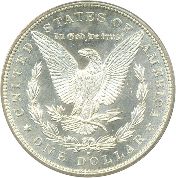 image for: Top 100 VAM: 1887-S $1 VAM 2  S/S PCGS MS65