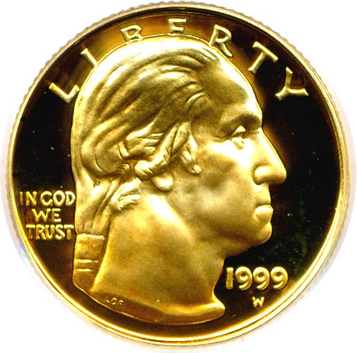 image for: 1999-W $5 Washington PCGS Proof 69 DCameo