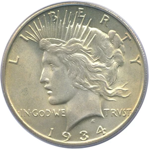 image for: 1934-S $1 PCGS MS62
