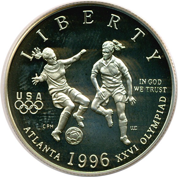 image for: 1996-S 50c Olympic Soccer PCGS Proof 68 DCameo