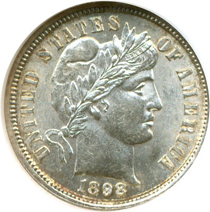 image for: 1898 10c  NGC MS62