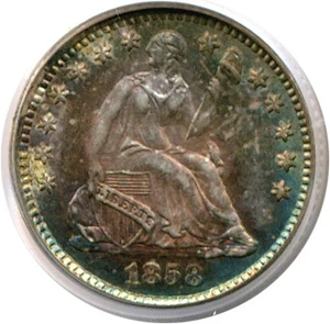 image for: 1858-O H10c PCGS MS63 *Color*