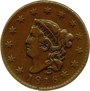 image for: 1816 1c N-6 DGS VF30 (Scratched)