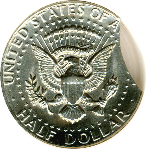 image for: 1984-D 50c DGS MS64  (Clipped Planchet)