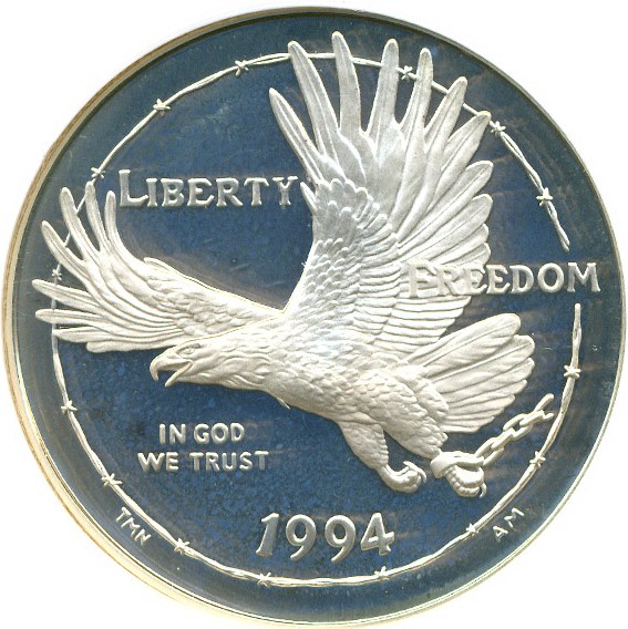 image for: 1994-P $1 Prisoner of War NGC Proof 69 UCameo