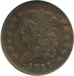 image for: 1811 1/2c NGC XF40