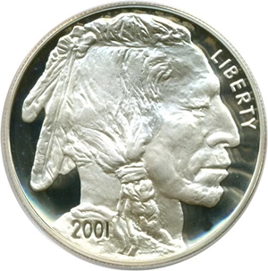 image for: 2001-P $1 Buffalo PCGS Proof 69 DCameo