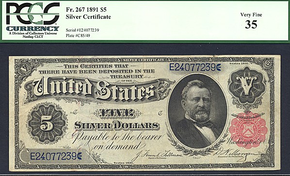 image for: Fr.267 1891 $5  PCGS VF35  [E24077239]
