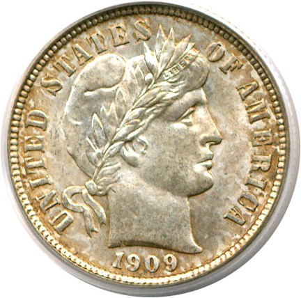 image for: 1909-O 10c  PCGS MS65