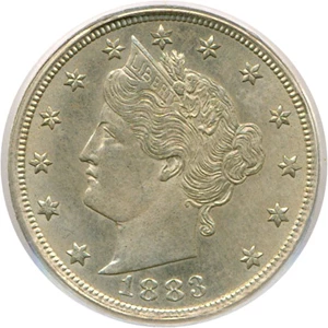 image for: 1883 5c With Cents PCGS MS64
