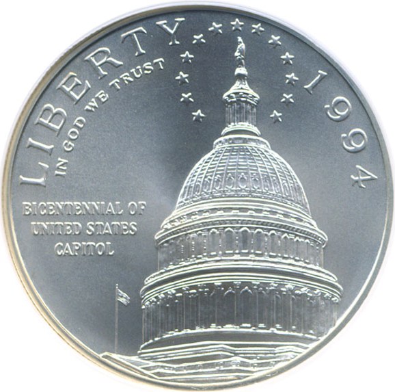image for: 1994-D $1 Capitol NGC MS70 