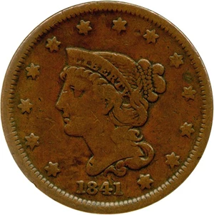 image for: 1841 1c DGS VF25 (Light Corrosion)