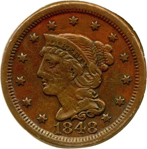 image for: 1848 1c N-15 DGS XF40 (Lightly Cleaned, Scratched)