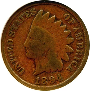 image for: 1894 1c Doubled Date, FS-01-1894-301, Snow-1 DGS G6 (Scratched, Bent)
