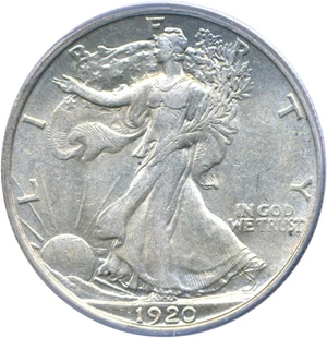 image for: 1920 50c PCGS AU55
