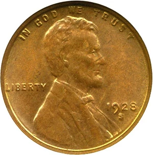 image for: 1928-S 1c ANACS MS64 RB