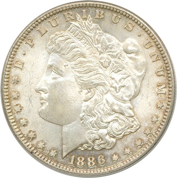 image for: Top 100 VAM: 1886-S $1 VAM 2  S/S PCGS MS64