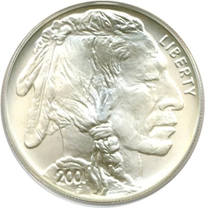 image for: 2001-D $1 Buffalo PCGS MS69