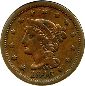 image for: 1846 1c Medium Date DGS VF30 (Cleaned, Light Corrosion)