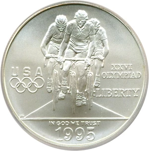 image for: 1995-D $1 Olympic Cycling ICG MS70