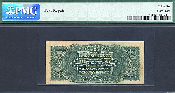 image for: Fractional Currency: Fr.1374  50-Cent  PMG Net VF35 