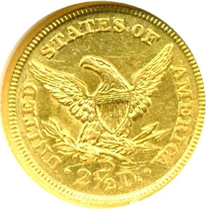 image for: 1845-D $2 1/2 NGC AU58