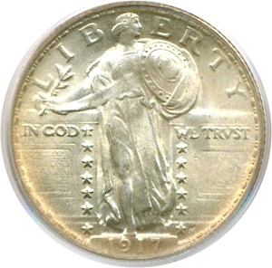 image for: 1917 25c Ty.2 PCGS/CAC MS65 FH