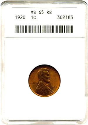 image for: 1920 1c ANACS MS65 RB