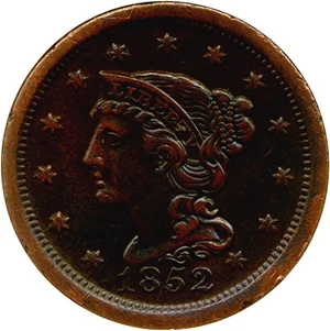 image for: 1852 1c N-5 DGS AU55 (Altered Surfaces, Light Corrosion)