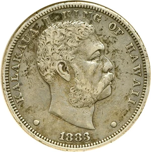 image for: 1883 $1 Hawaii DGS VF35 (Rim Damage)