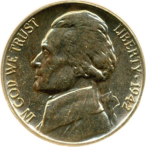 image for: 1942 5c Type 1, WDDR-005 DGS AU55  (Lightly Cleaned)