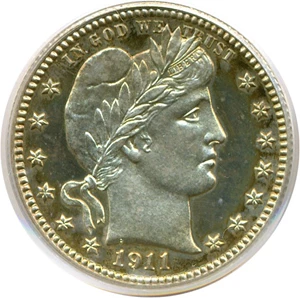 image for: 1911 25c PCGS Proof 64 Cameo * Color *