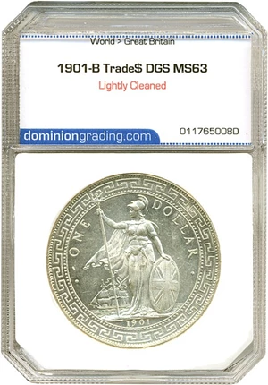 image for: Great Britain: 1901-B Trade$ DGS MS63 (Lightly Cleaned)