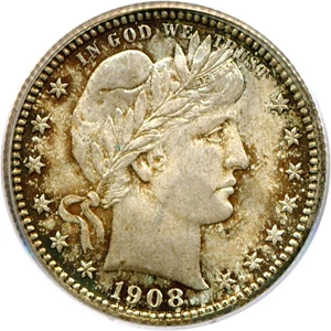 image for: 1908 25c PCGS MS64