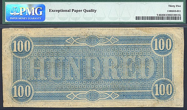 image for: Fr.T65 1864 $100 CSA PMG VF35 EPQ [37747]