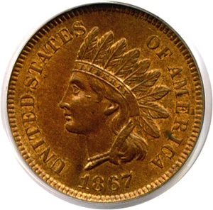 image for: 1867 1c PCGS MS64 RB