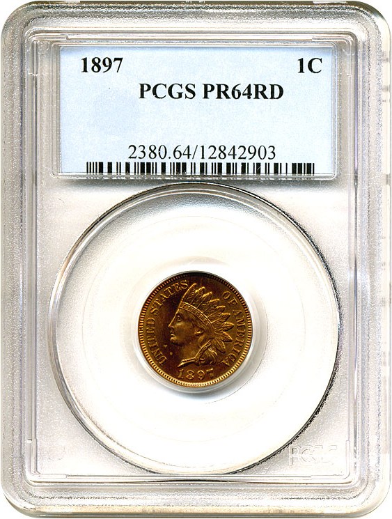 image for: 1897 1c  PCGS Proof 64 RD
