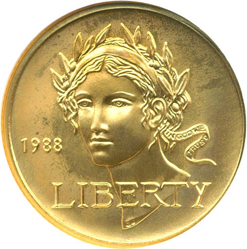 image for: 1988-W $5 Olympic NGC MS69 