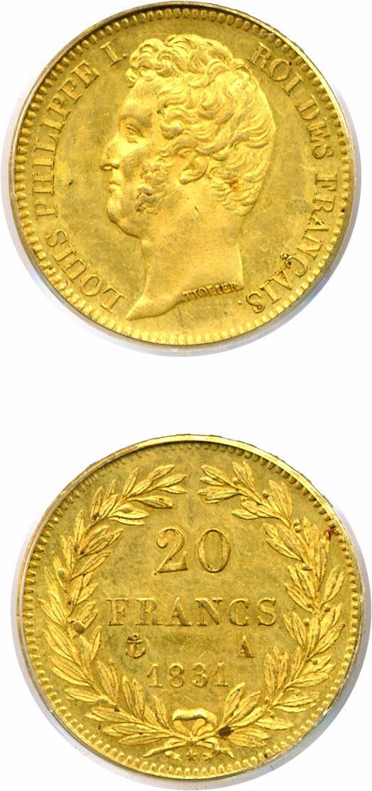 1831-A     20 Fr Raised Letters MS (KM-746.1) thumbnail 6