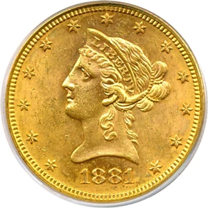 image for: 1881-S $10 PCGS MS62