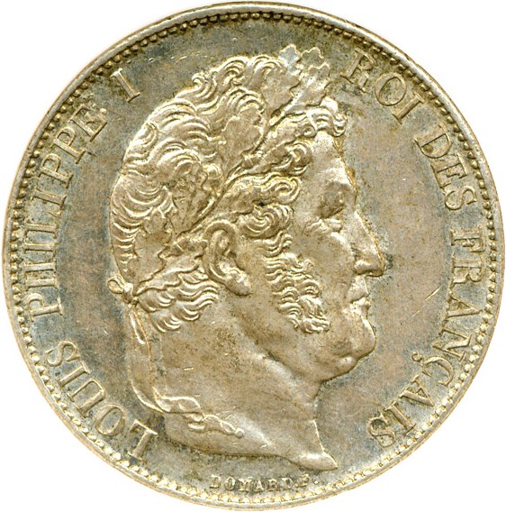 image for: France: 1846-A 5 Fr  DGS MS62  (KM-749.1)