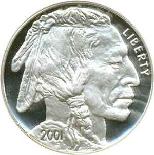 image for: 2001-P $1 Buffalo ICG Proof 69 DCameo