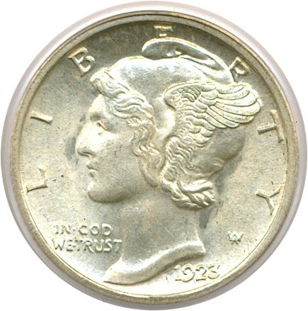 image for: 1923-S 10c  PCGS MS64 