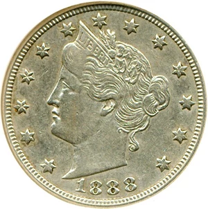 image for: 1888 5c DGS XF45 (Cleaned)