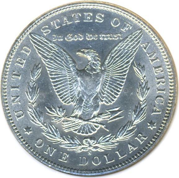 image for: Top 100 VAM: 1899-S $1 VAM 7  Doubled Date DGS AU58  (Lightly Cleaned)